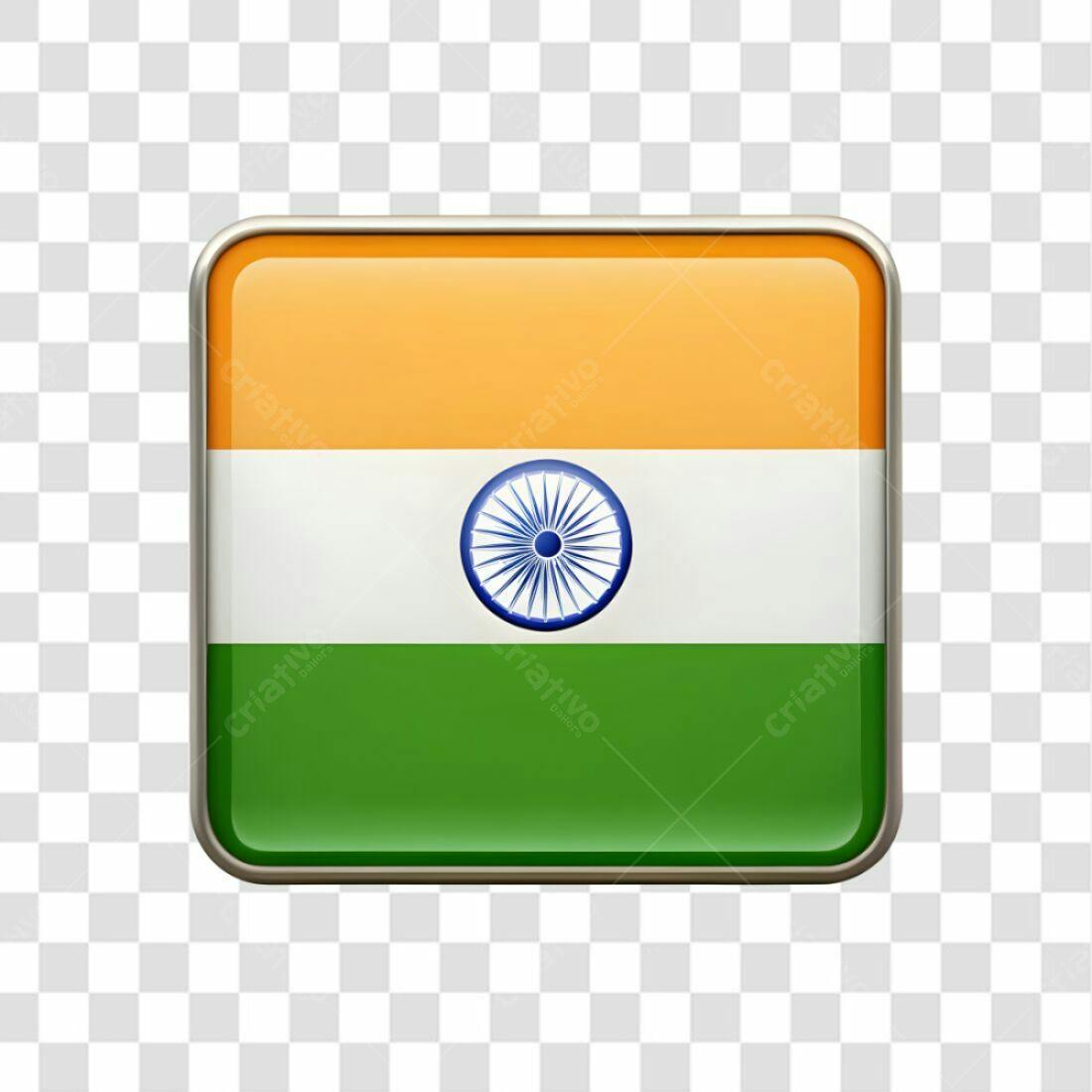 Ícone Bandeira Índia PNG com fundo transparente