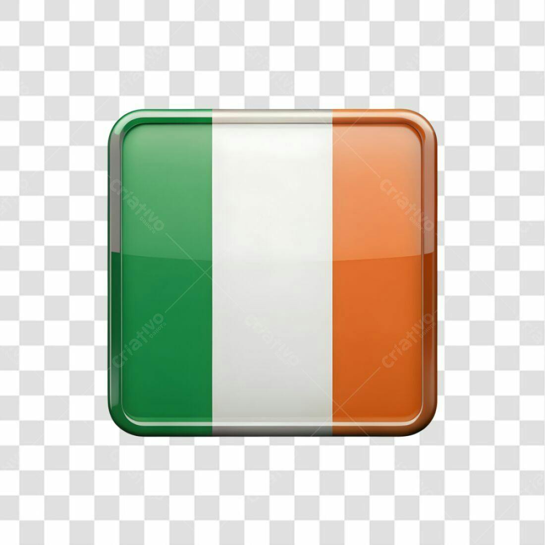 Icone Irlanda Bandeira PNG com fundo transparente
