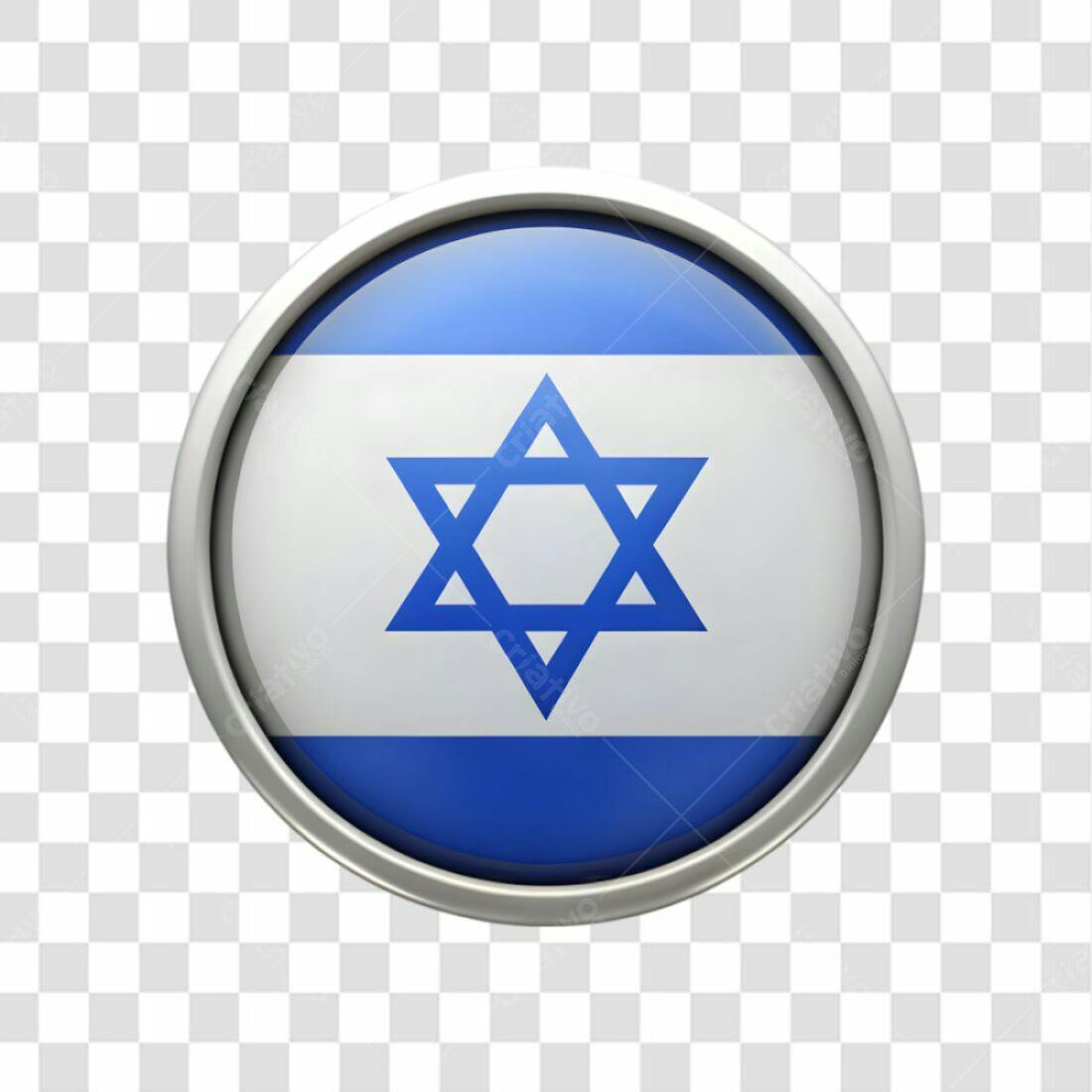 Icone Bandeira Israel PNG com fundo transparente