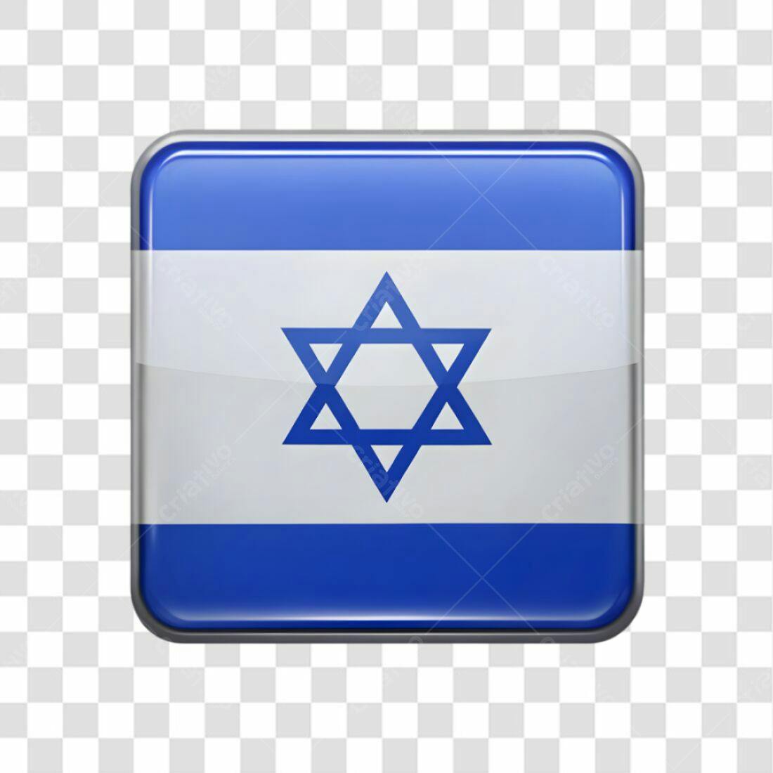 Icone Bandeira Israel PNG com fundo transparente