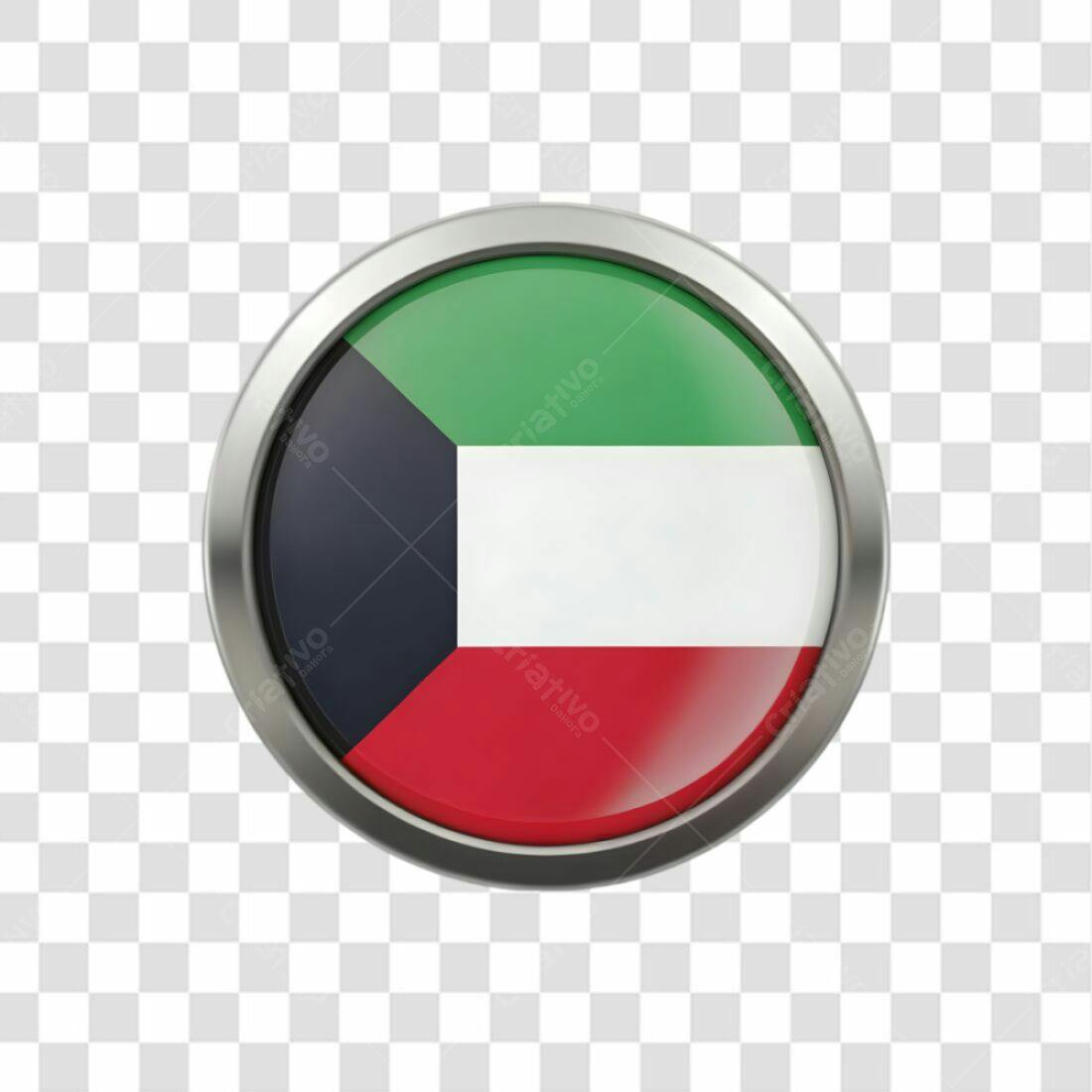 Icone Bandeira Kuwait PNG com fundo transparente