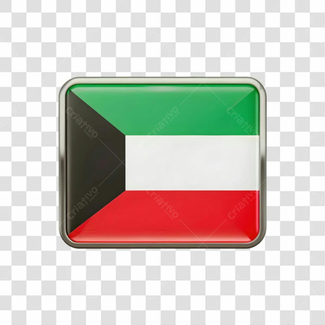 Bandeira Kuwait PNG com fundo transparente