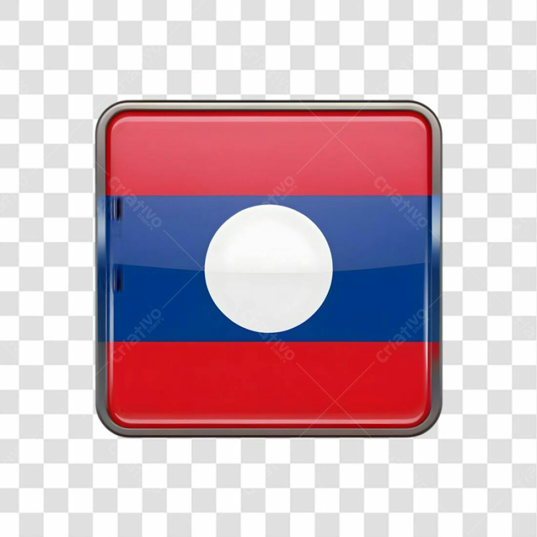 Icone Bandeira Laos PNG com fundo transparente