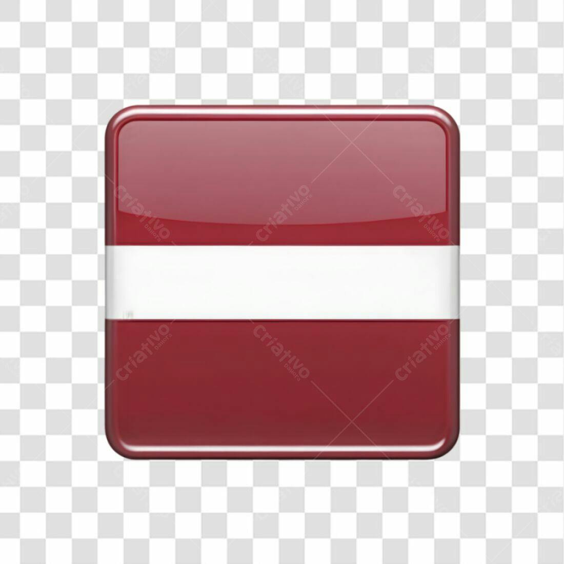 Icone Bandeira Letônia PNG com fundo transparente