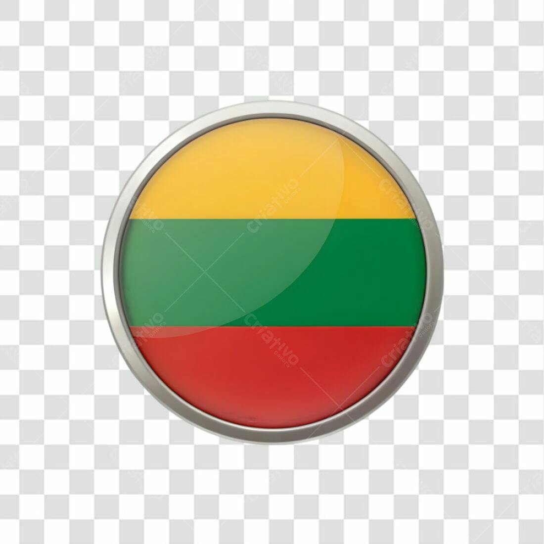 Ícone Bandeira Lituânia PNG com fundo transparente