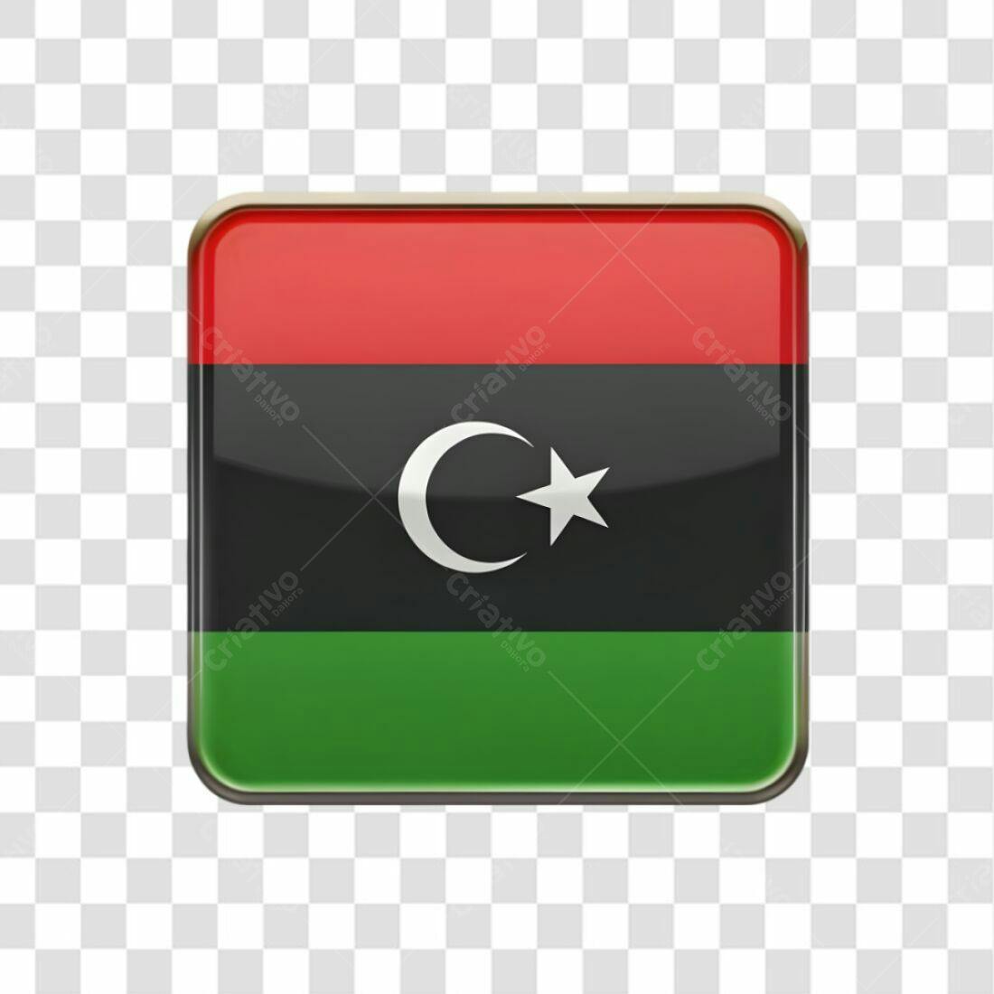 Bandeira Libia PNG com fundo transparente