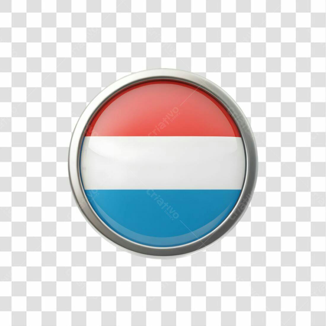 Icone Bandeira Luxemburgo PNG com fundo transparente