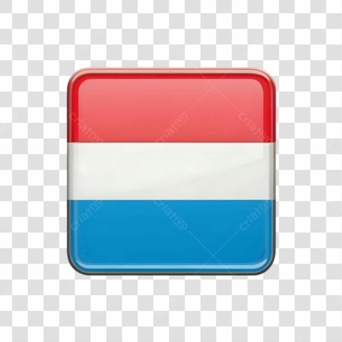 Icone Bandeira Luxemburgo PNG com fundo transparente