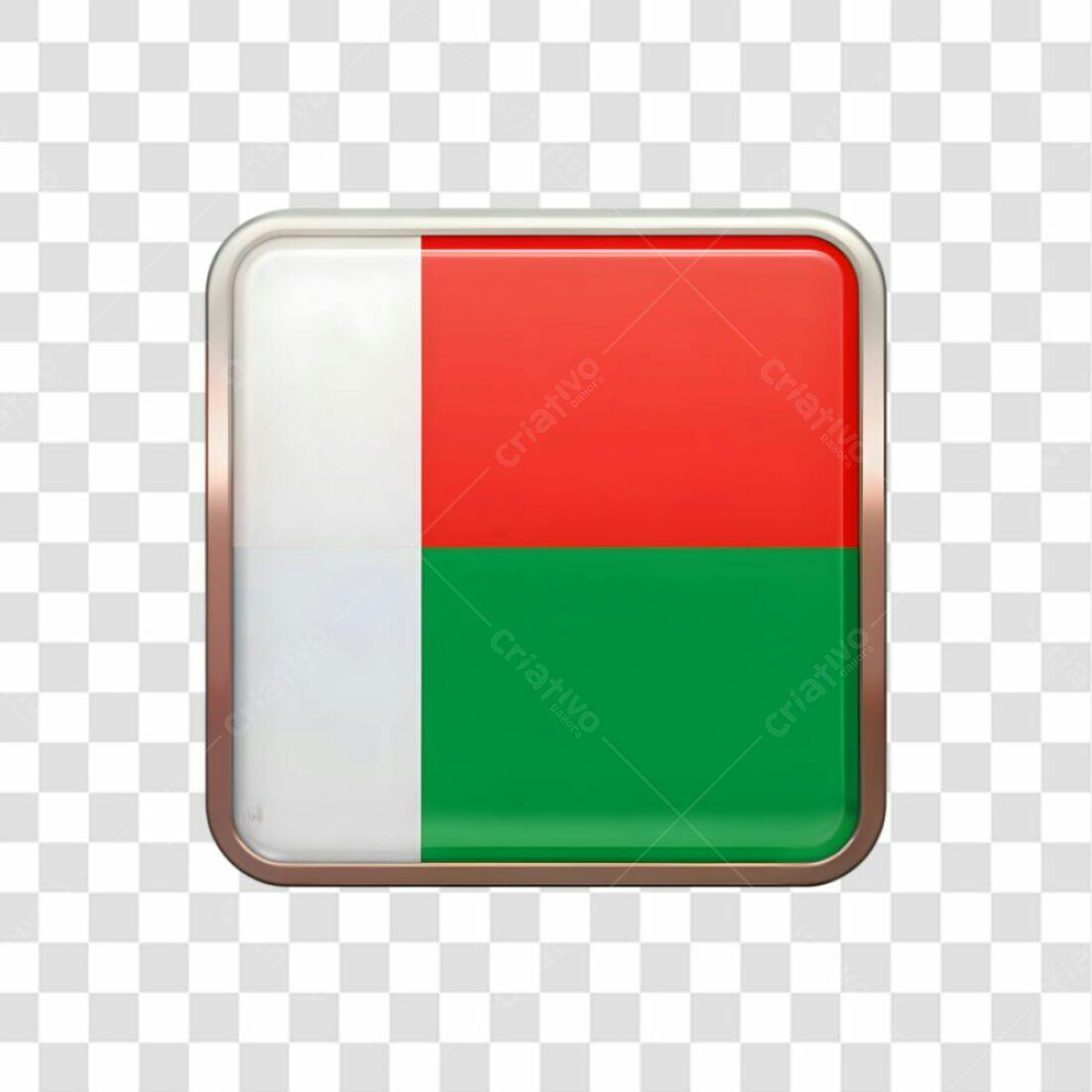 Icone Bandeira Madagascar PNG com fundo transparente