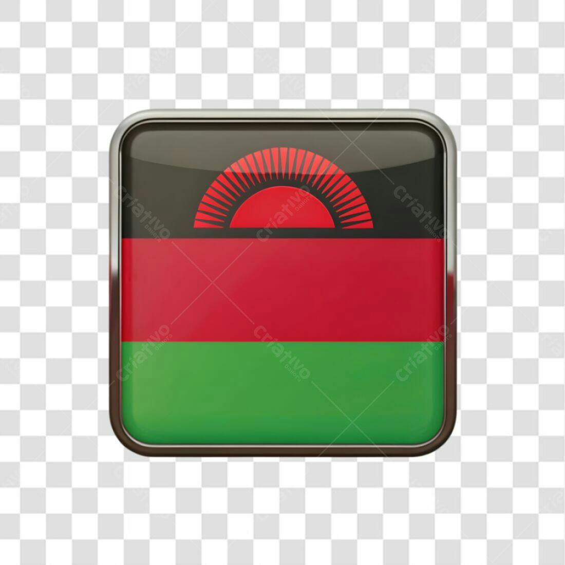 Icone Bandeira Malawi PNG com fundo transparente