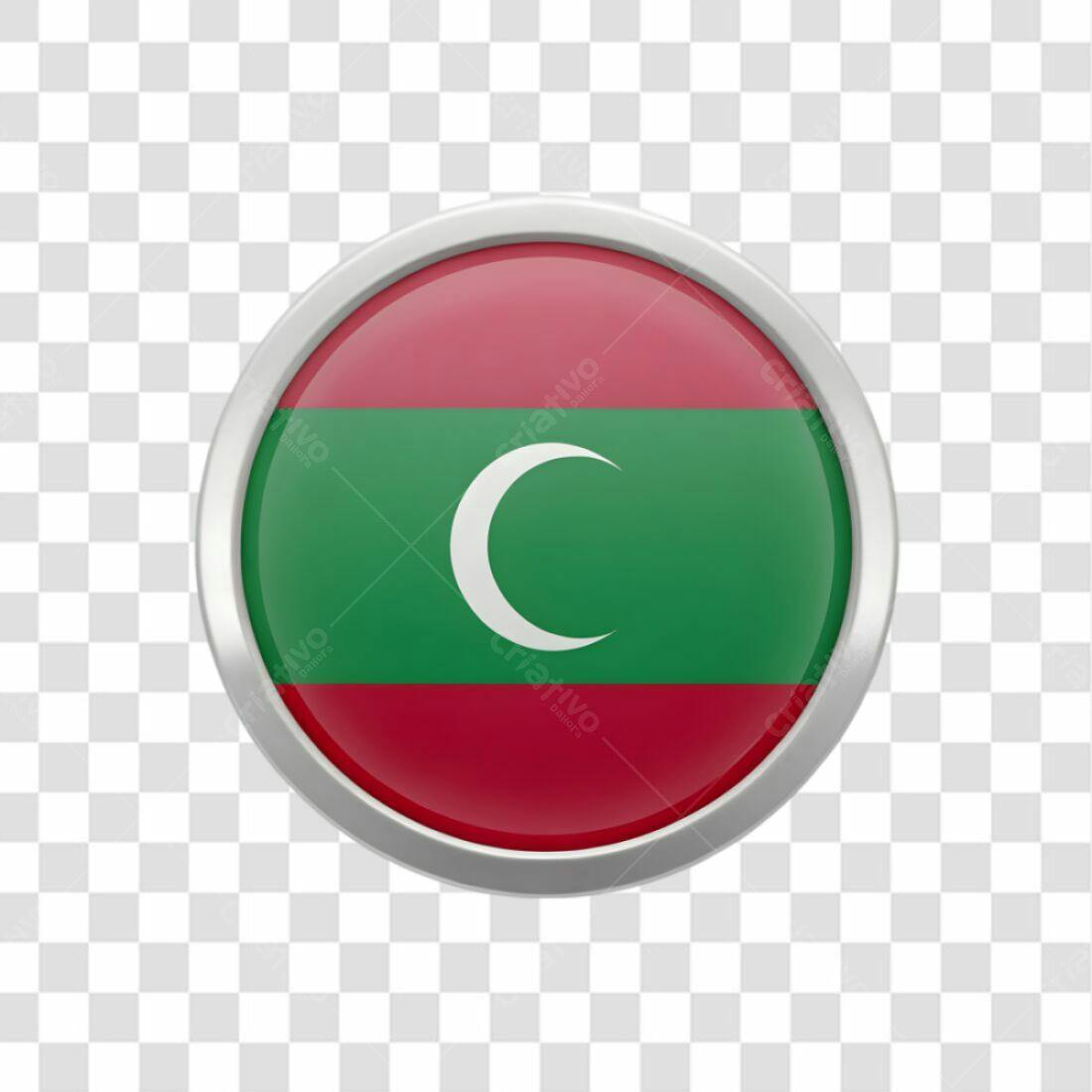 Ícone Bandeira Maldivas PNG com fundo transparente