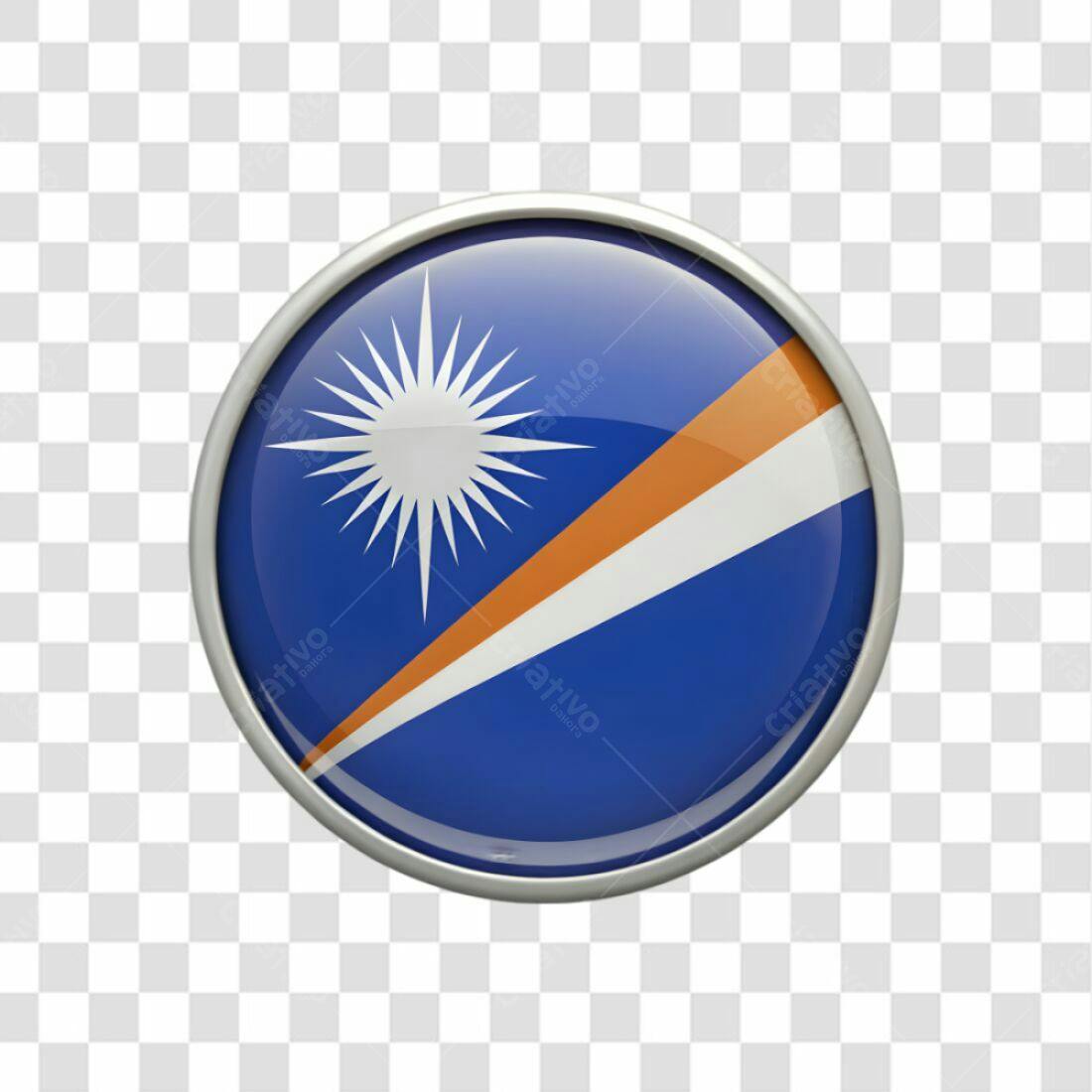 Icone Bandeira Ilhas Marshall PNG com fundo transparente
