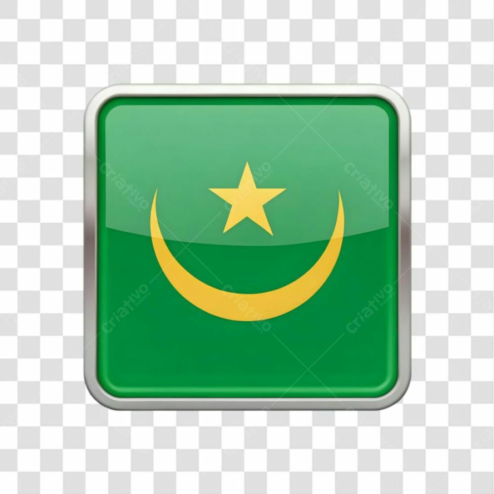 3d mauritania flag icon rectangle shape - [download] 108106 | Criativo ...