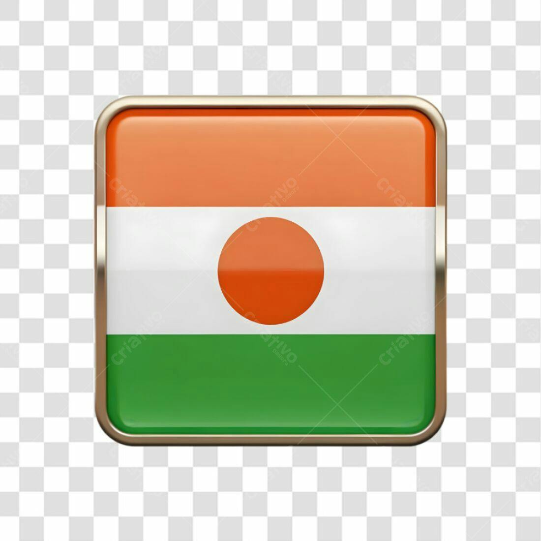 Icone Bandeira Niger PNG com fundo transparente