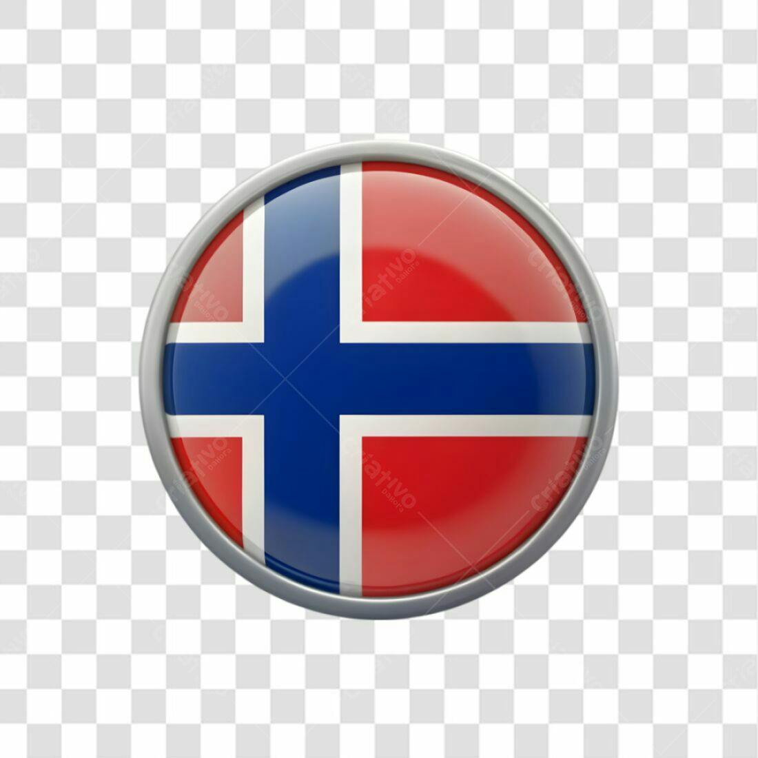 Icone Bandeira Noruega PNG com fundo transparente