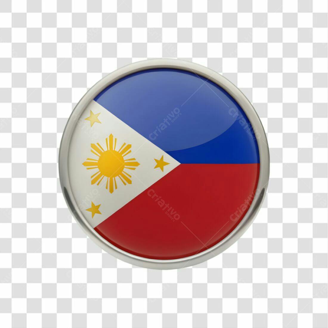Ícone Bandeira Filipinas PNG com fundo transparente