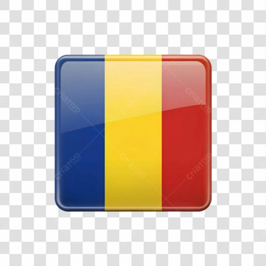Icone Bandeira Romênia PNG com fundo transparente