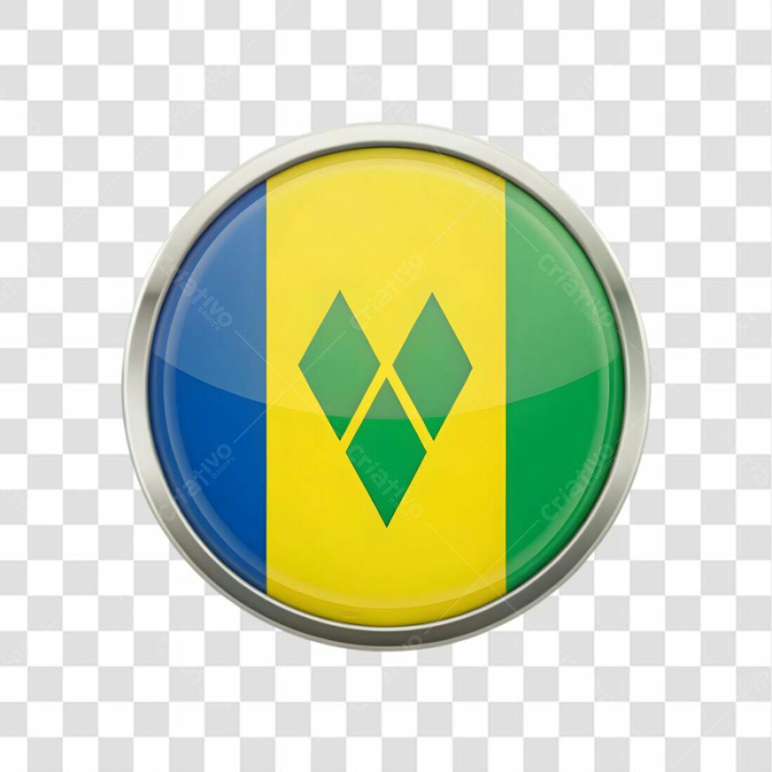 Ícone Bandeira São Vicente e Granadinas PNG com fundo transparente