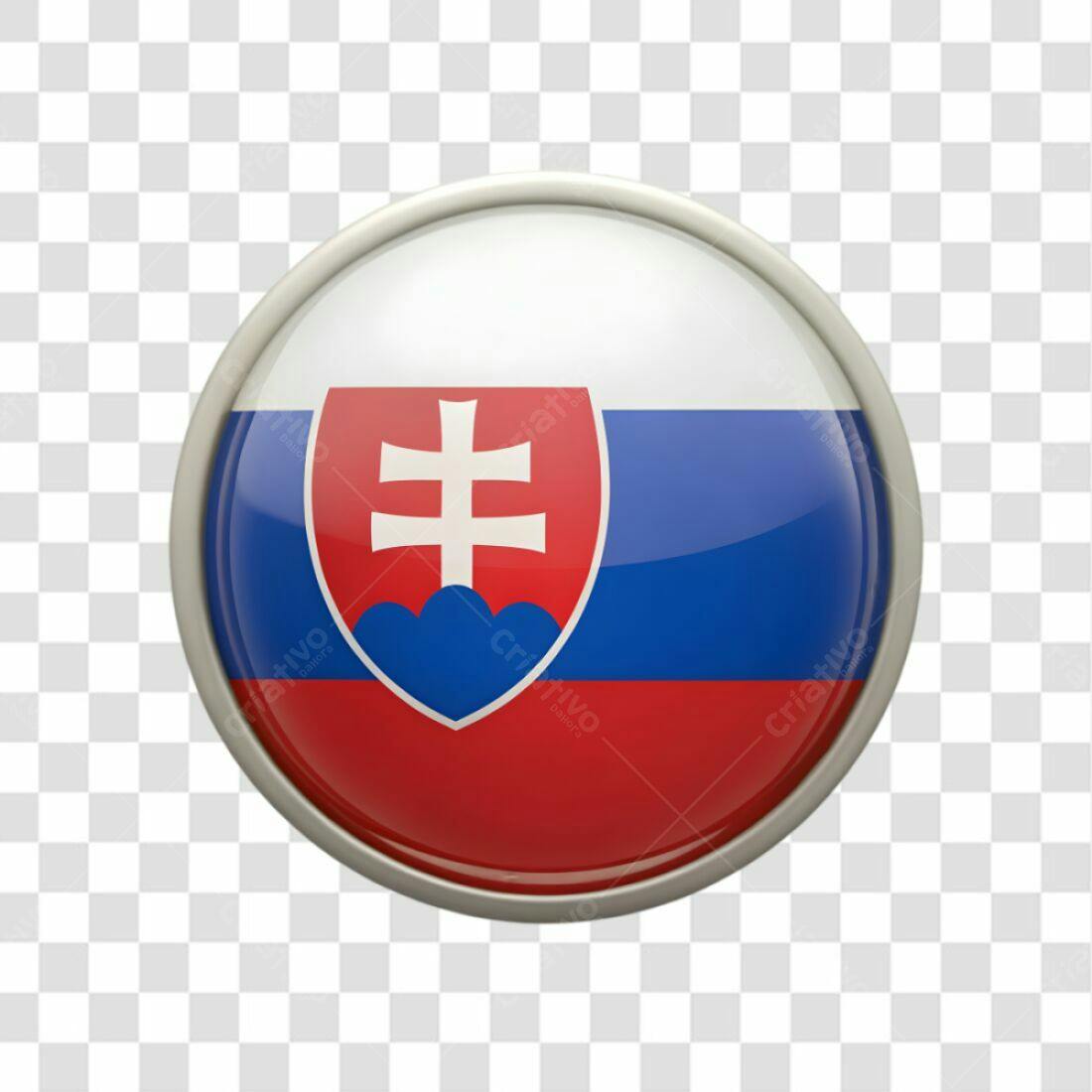 Ícone Bandeira Eslováquia PNG com fundo transparente