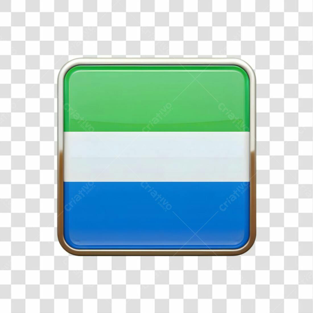Icone Bandeira Serra Leoa PNG com fundo transparente