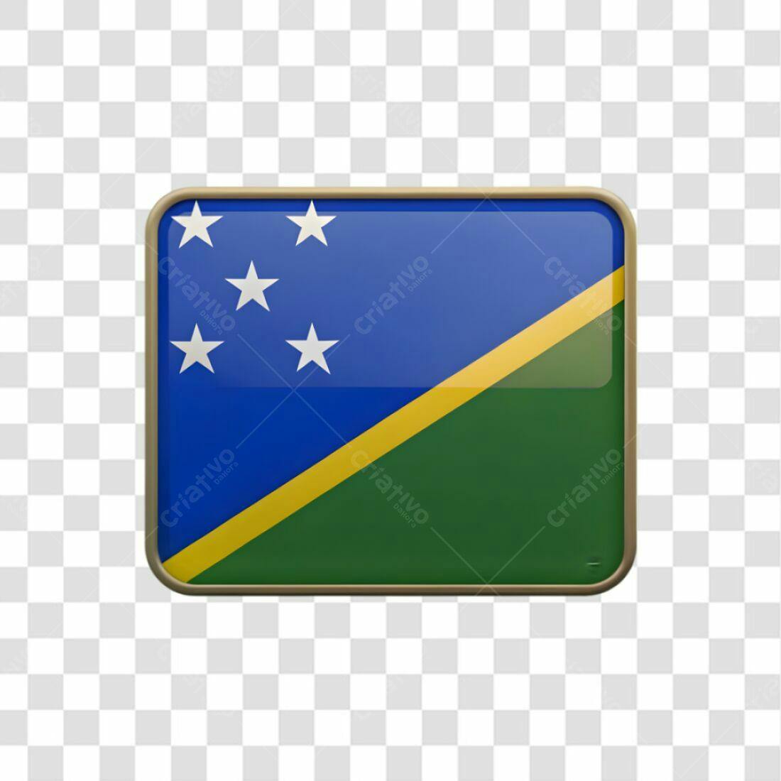 Bandeira Ilhas Salomão PNG com fundo transparente
