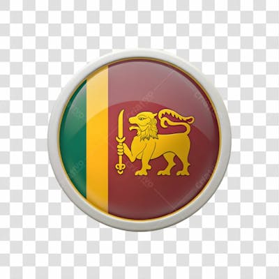 3D Sri Lanka Flag Icon Circle Shape
