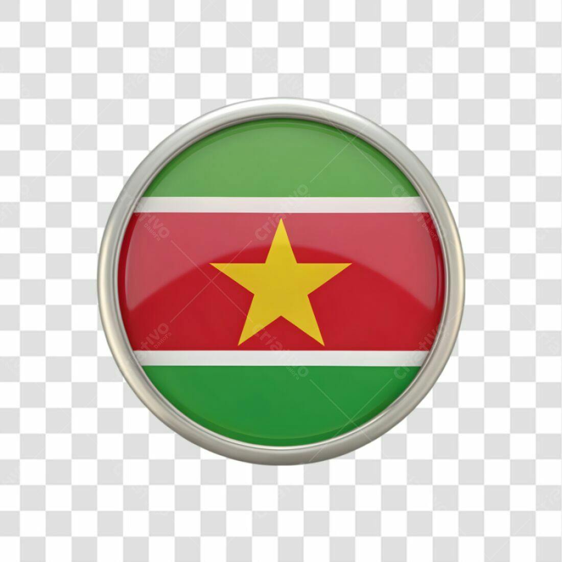 Icone Bandeira Suriname PNG com fundo transparente