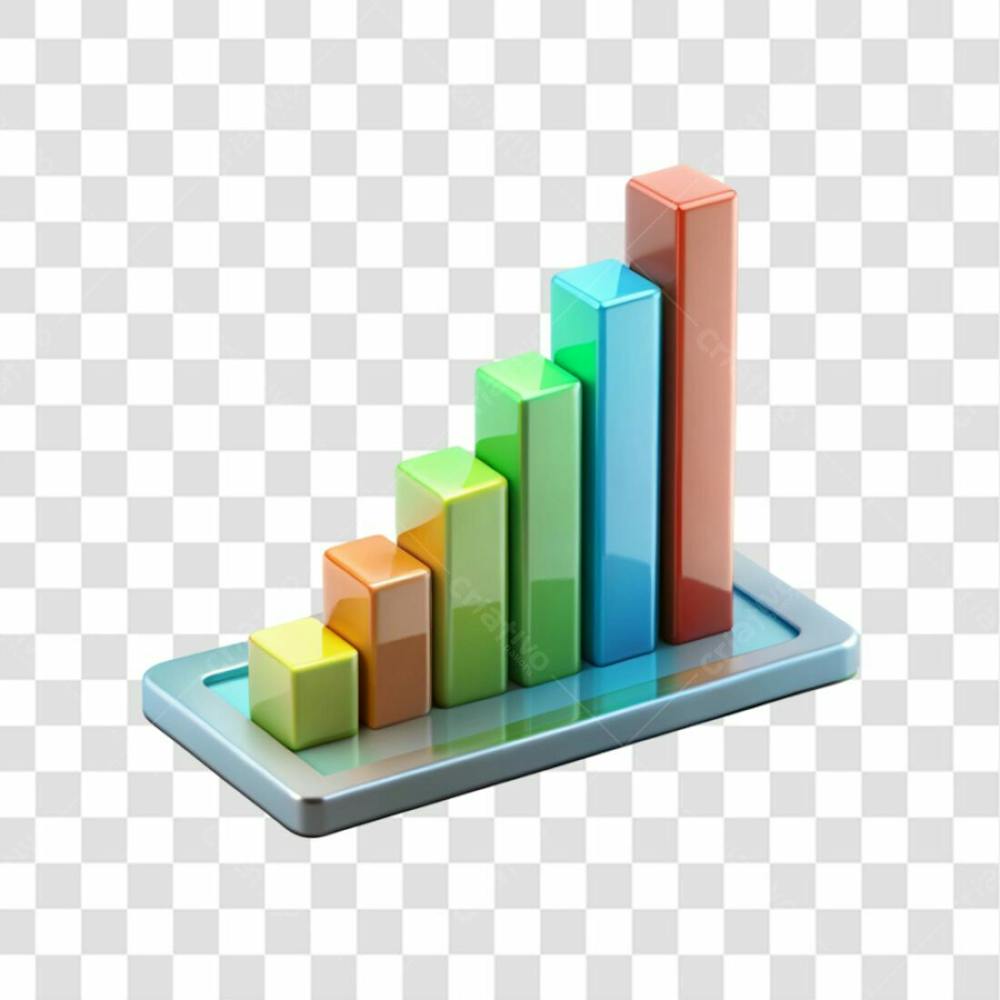 3D Floating Bar Chart