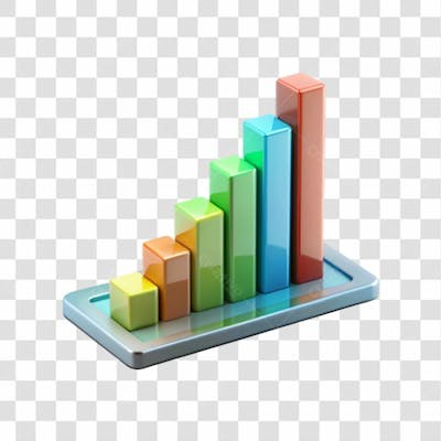 3D Floating Bar Chart