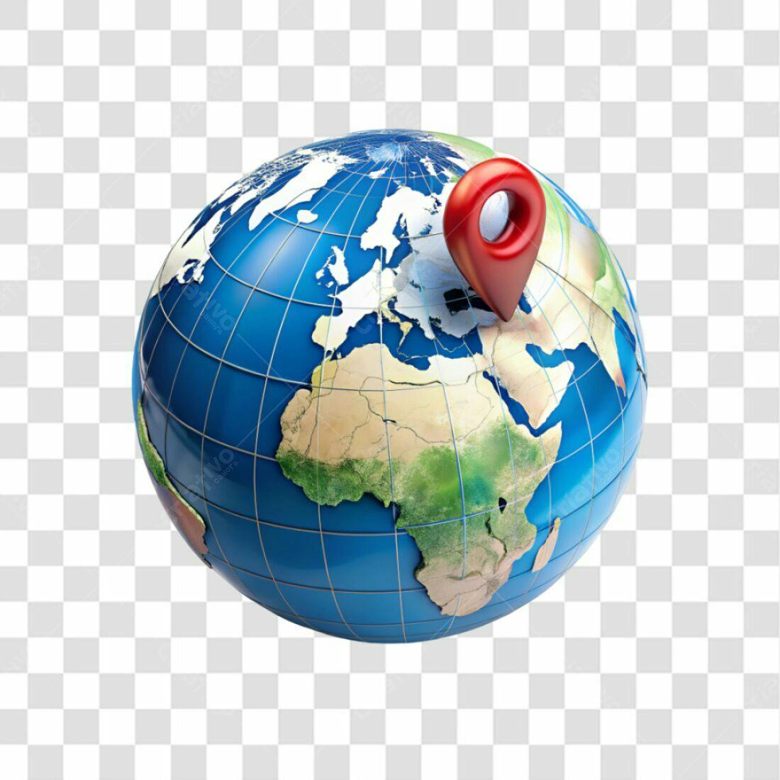 Icone Localização Mundial PNG com fundo transparente