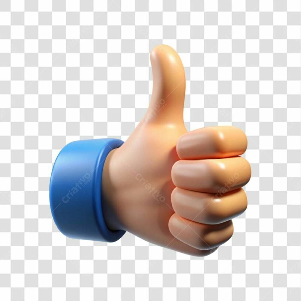 3D Hand Thumbs Up Gesture