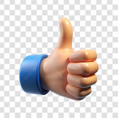 3D Hand Thumbs Up Gesture