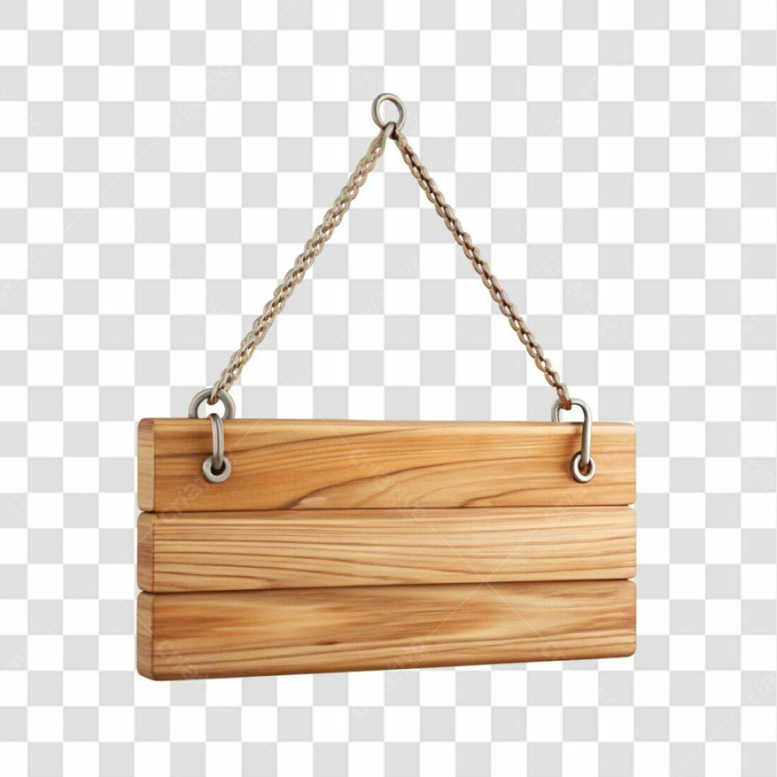 Placa de Madeira PNG com fundo transparente