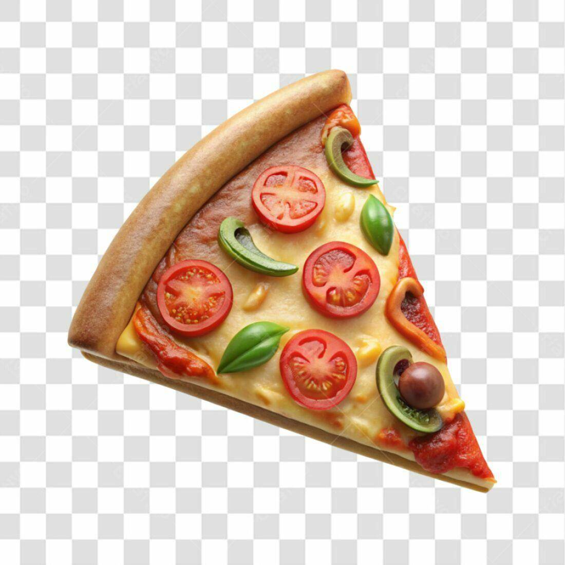 Icone Pizza Vegetariana PNG com fundo transparente