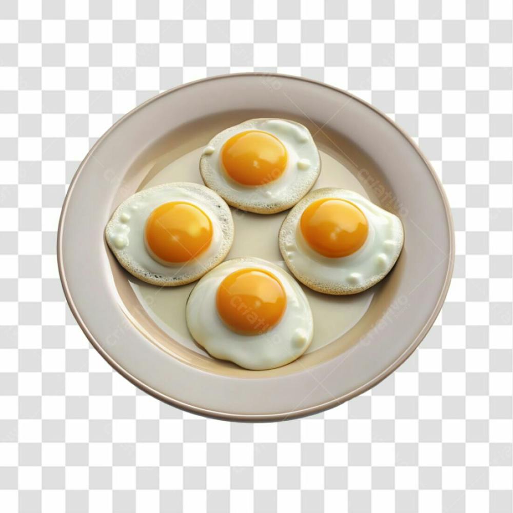 3D Plate Fried Eggs