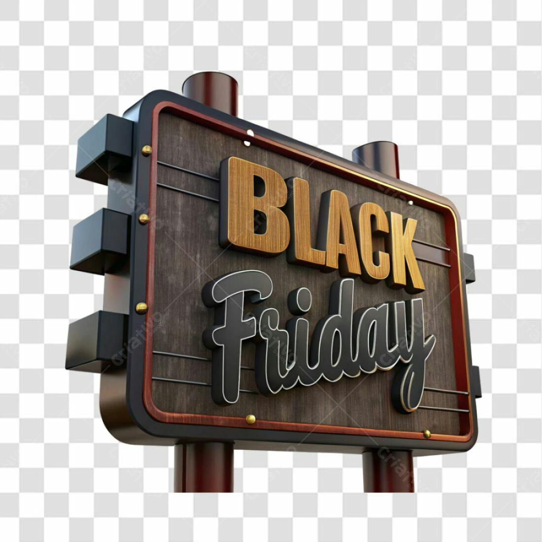 Banner Black Friday Madeira PNG com fundo transparente
