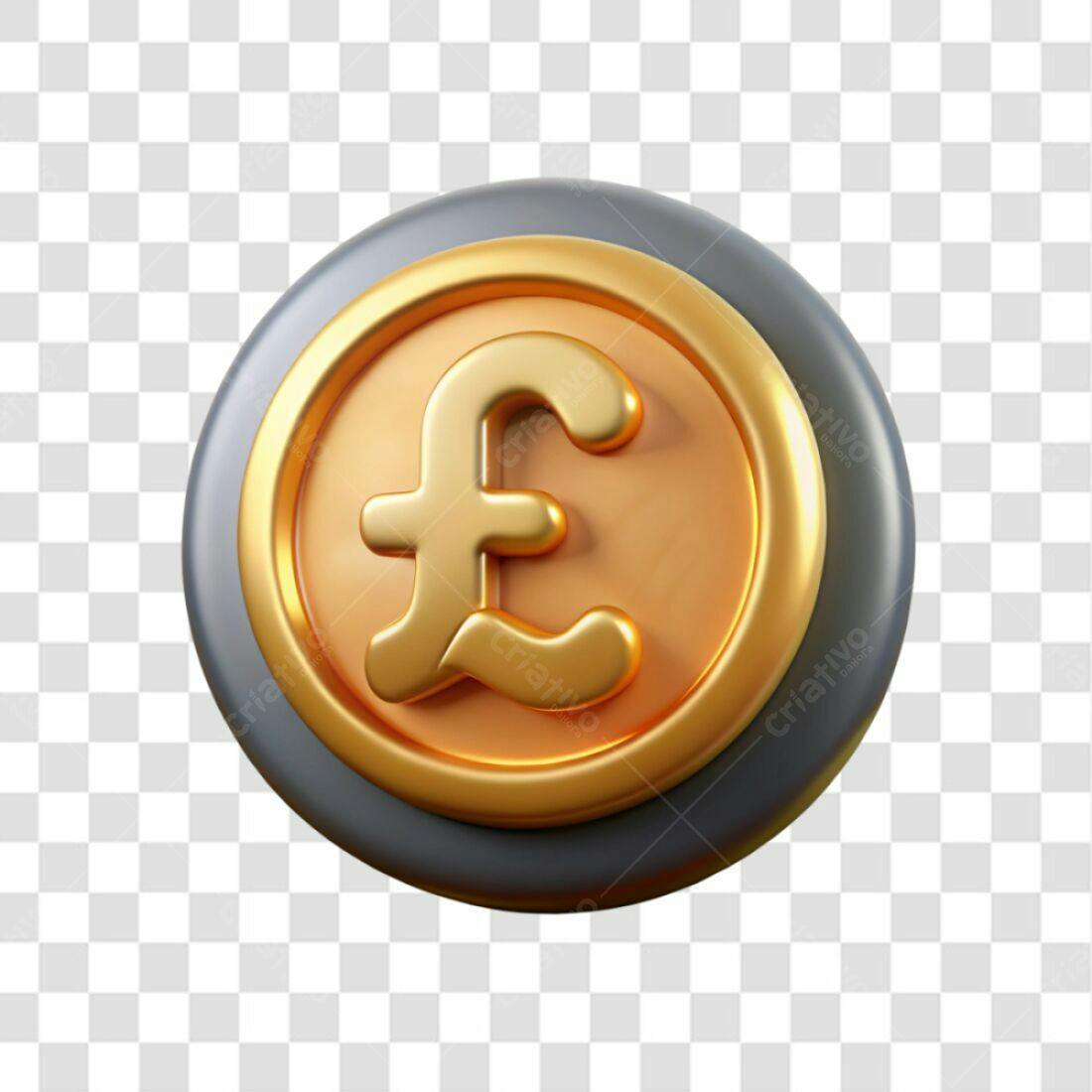 Icone Libra Esterlina PNG com fundo transparente
