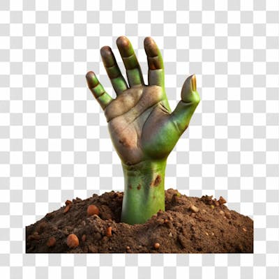 Halloween Zombie Hand Coming From Soil 1