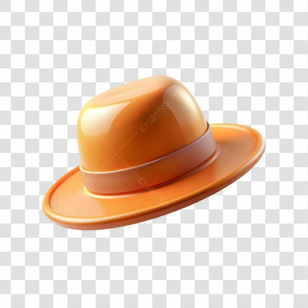 3D Hat Icon On Transparent Background