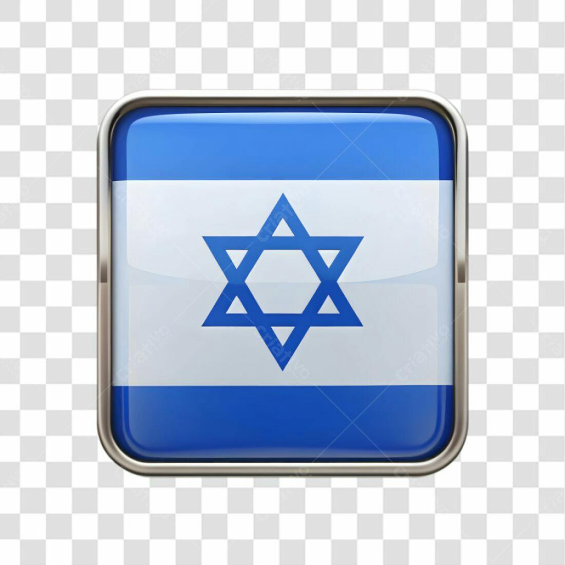 Icone Bandeira Israel PNG com fundo transparente