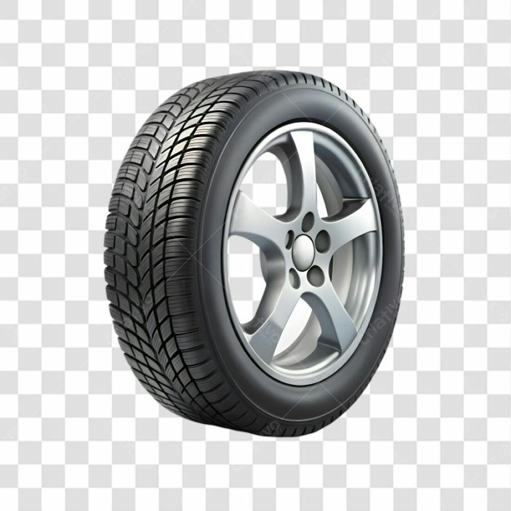 3D Tire Icon On Transparent Background