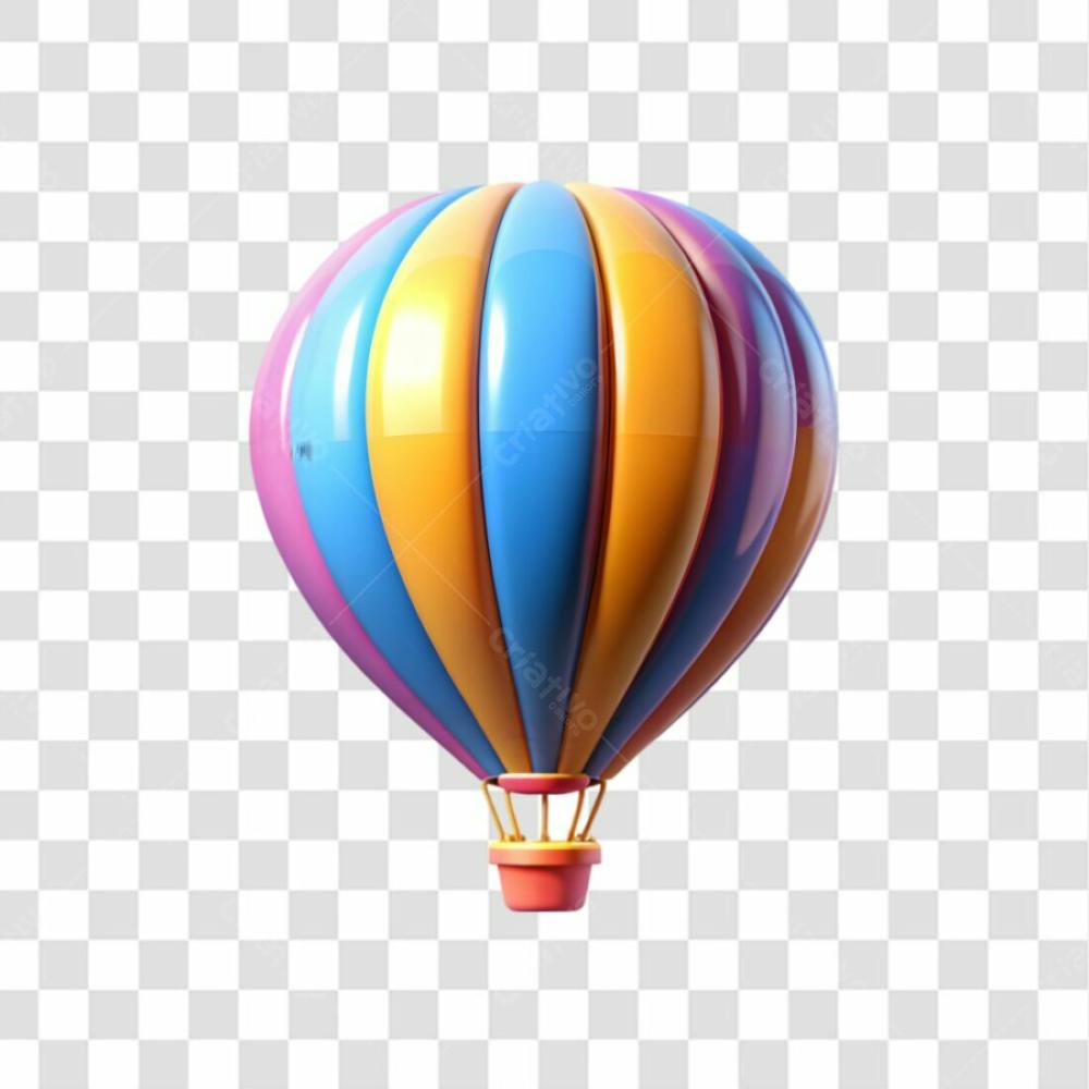 3D Balloon Icon On Transparent Background