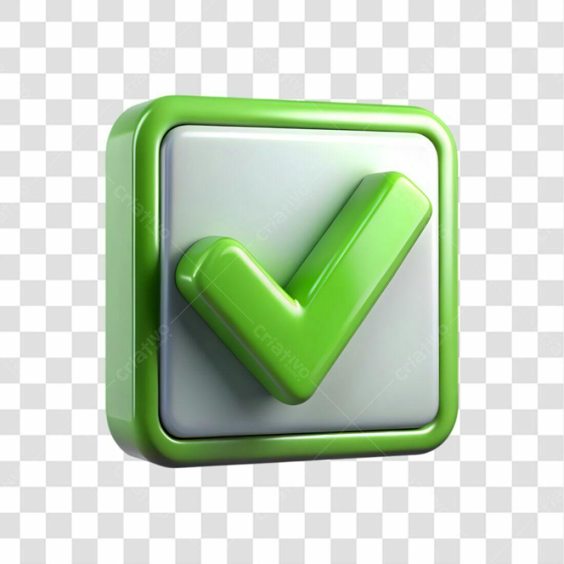 Ícone de Check Verde PNG com fundo transparente