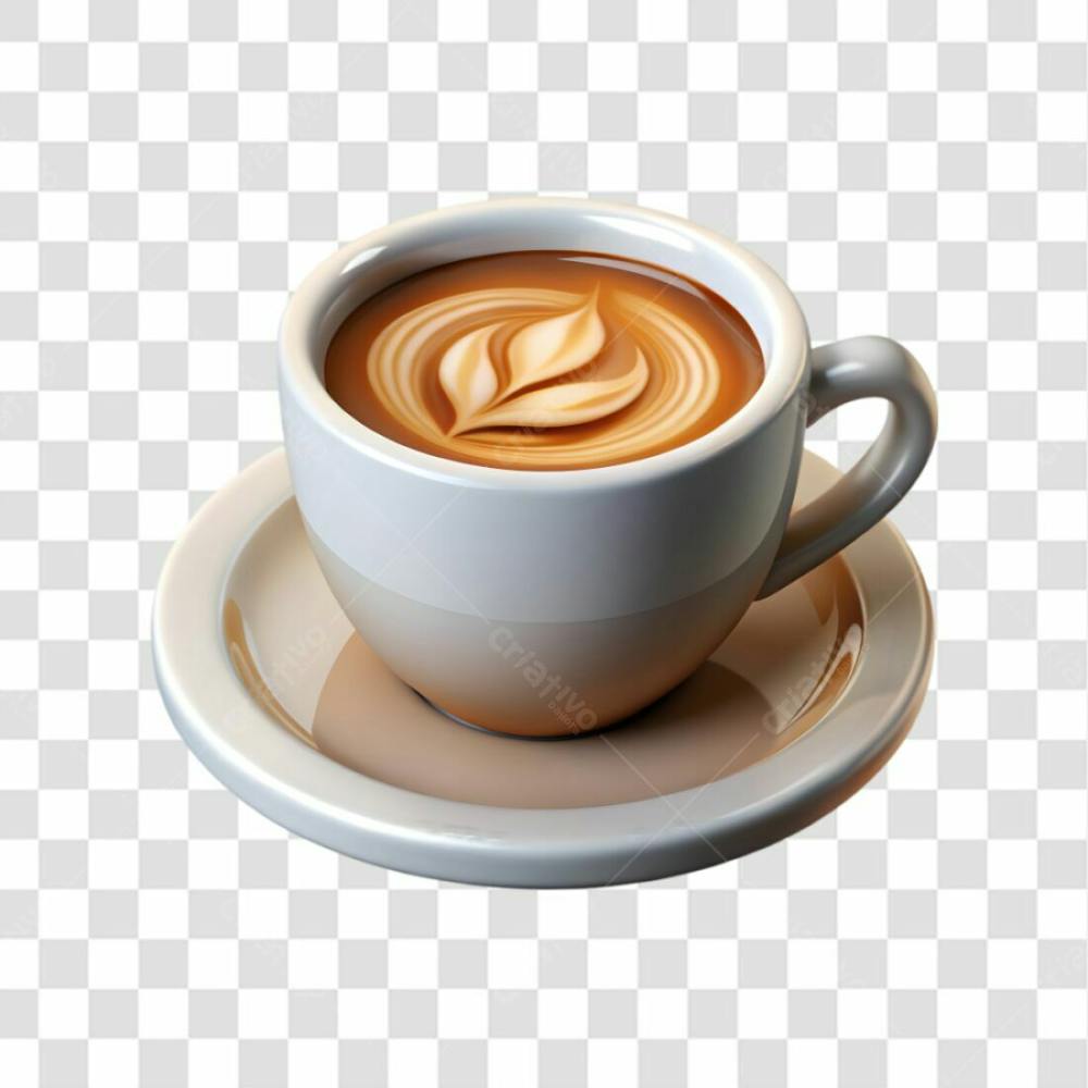 3D Coffee Icon On Transparent Background