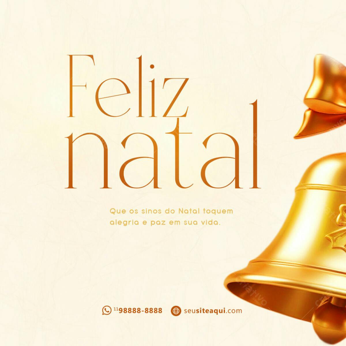 Post para Boas Festas Natal PSD Editável