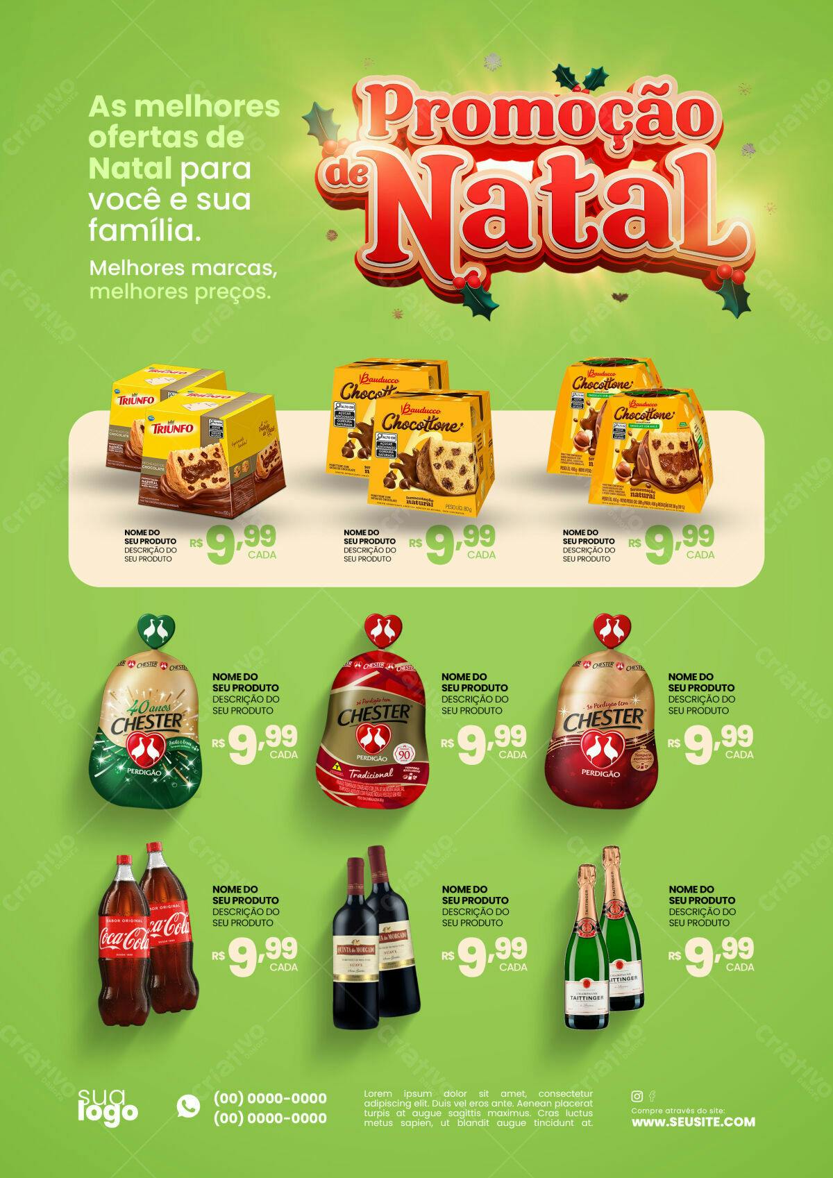 Flyer de Promoção de Natal PSD Editável