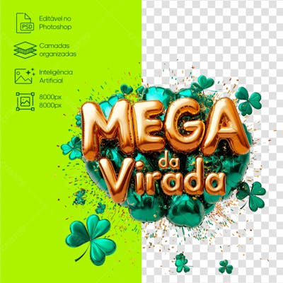 Render 3D Mega Da Virada