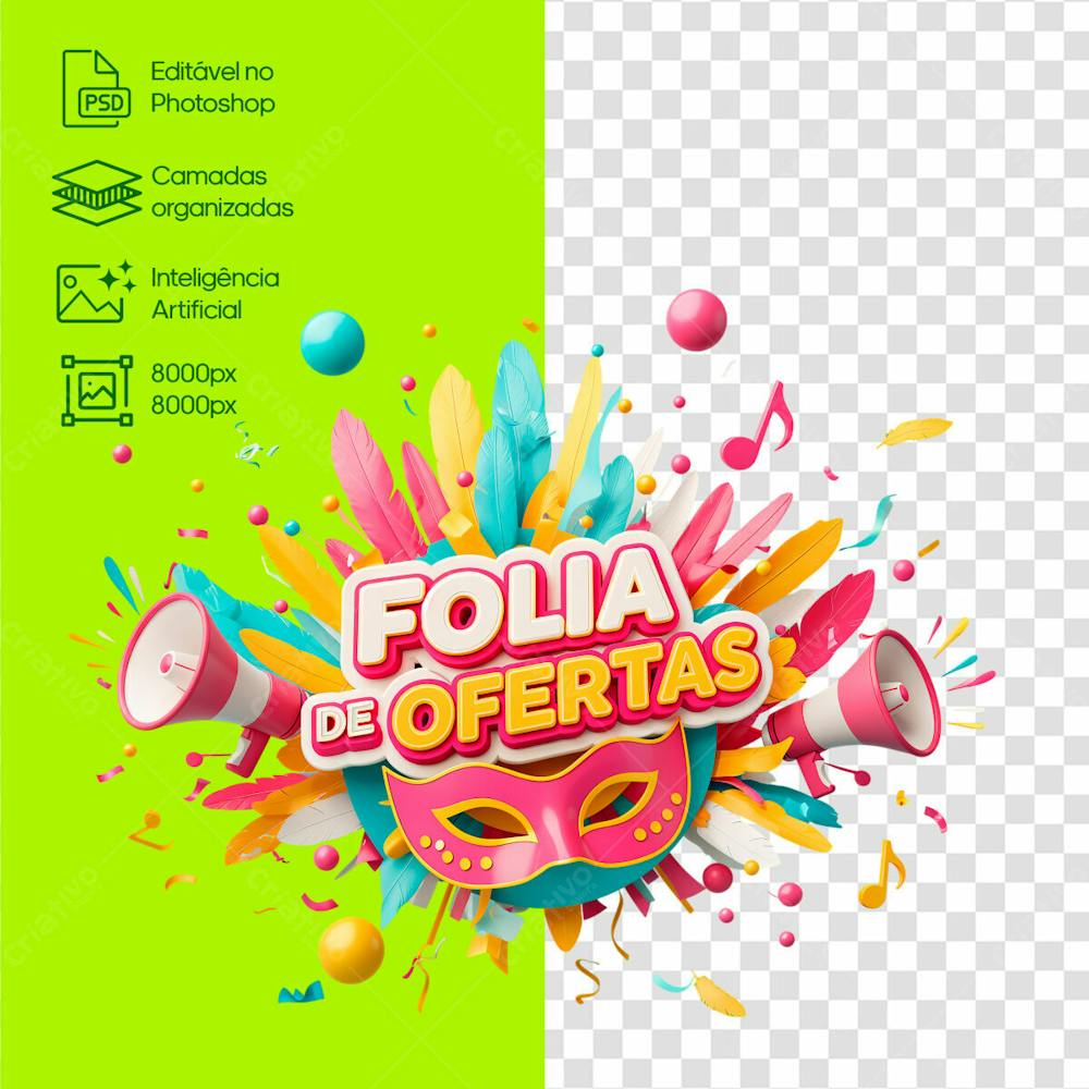 Folia De Ofertas Selo 3D Colorido