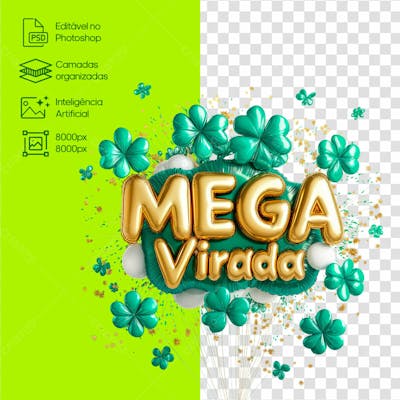 Selo 3D Mega Virada