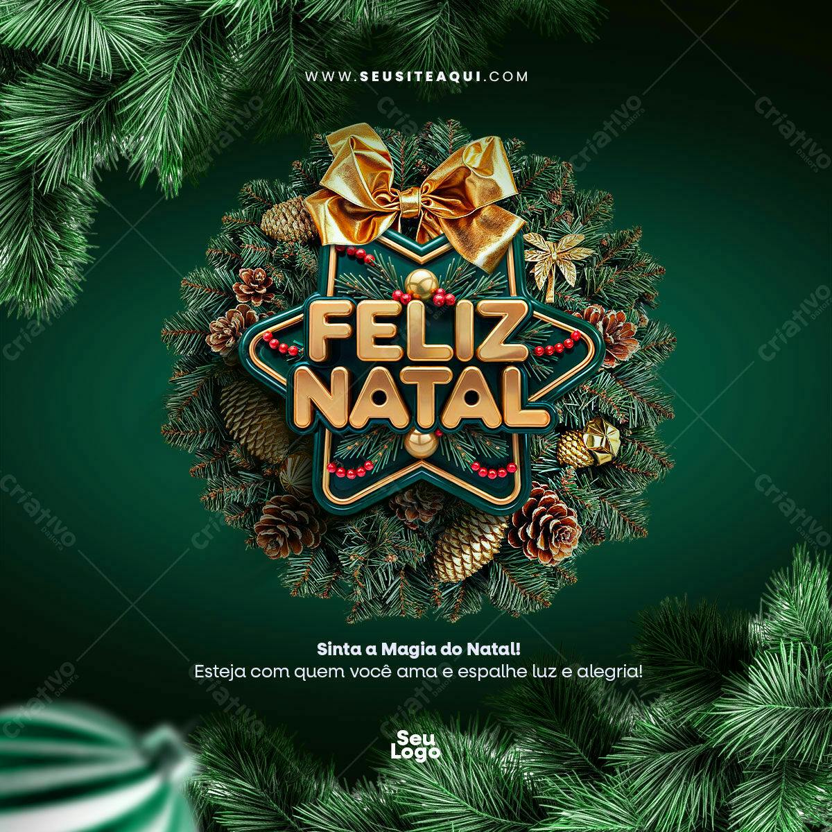 Flyer Feliz Natal PSD Editável